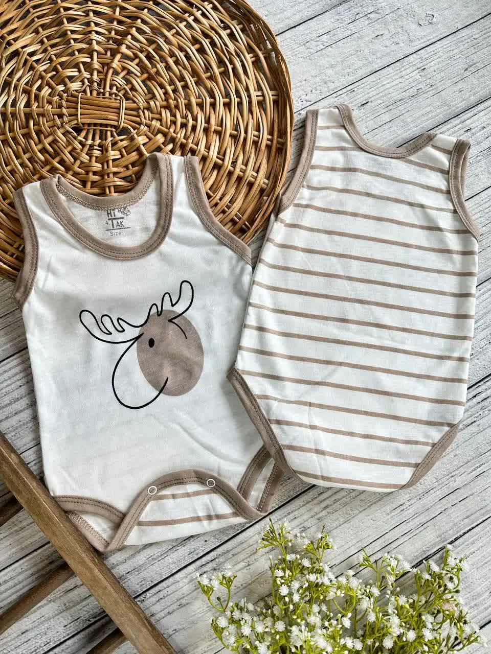 بادی زیردکمه طرح گوزن نوزادی و کودک کد ۱۱۸۰۷۸ 
