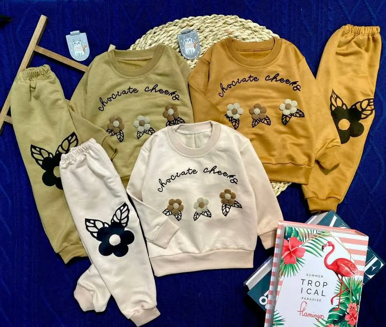 🧶 بلوز شلوار 🧿 گل برجسته