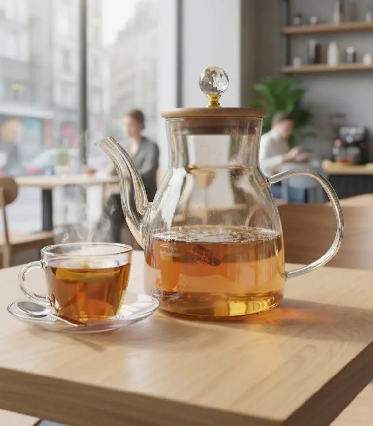 قوری پیرکس شامپاینی استوانه...