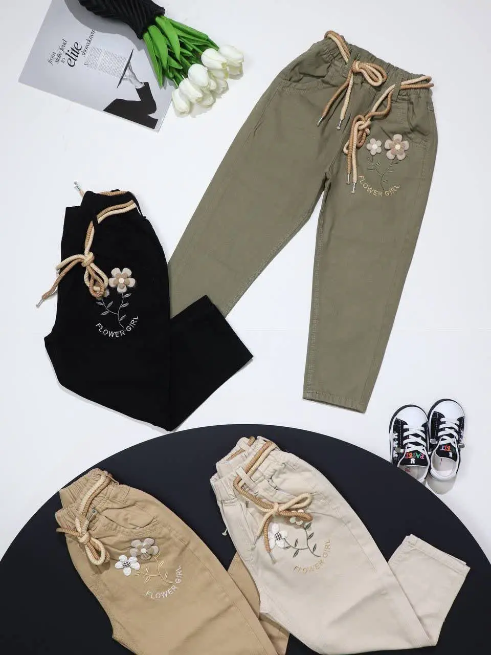 👕 شلوار کتان دخترانه 🌱