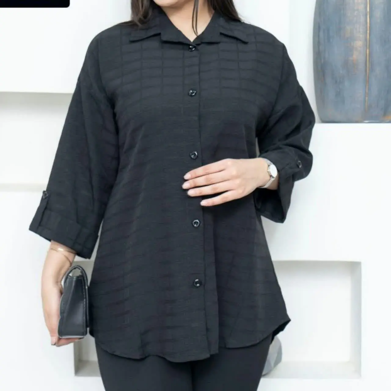 مانتو آستین سه ربع کد ۹۱۲۰۸۶