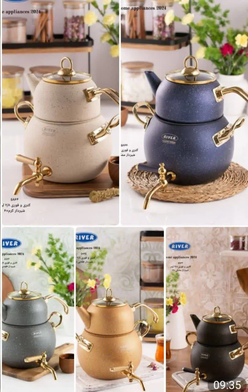 کتری قوری‌های شیردار گرانیتی 
