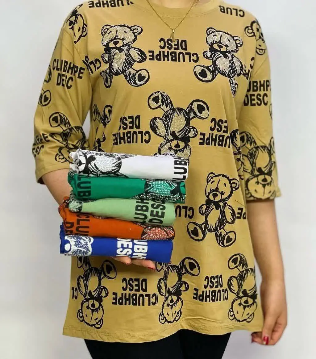 ✅ تیشرت لش چاپ و نگین 
