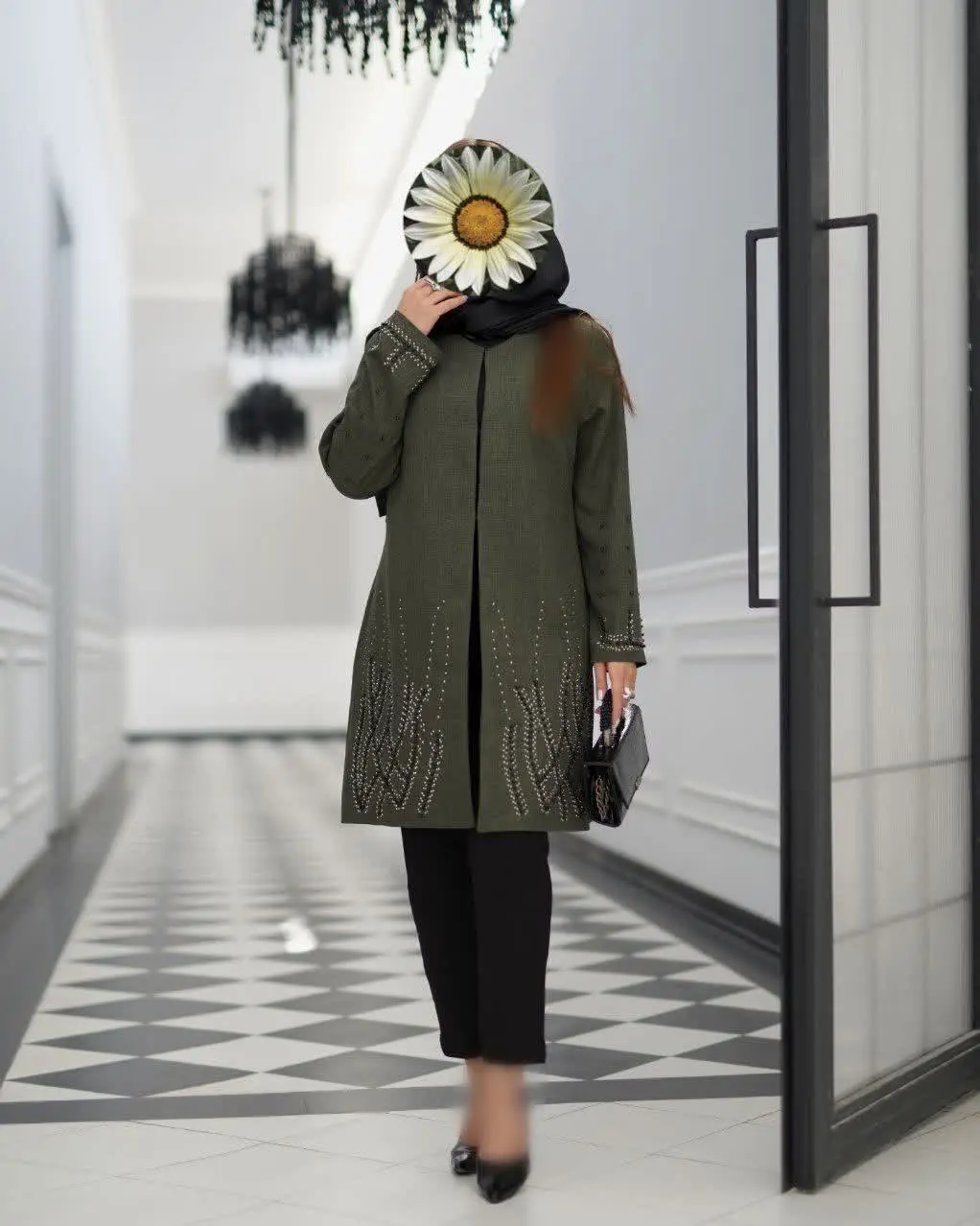 👗 مانتو یقه گرد مدل خوشه
