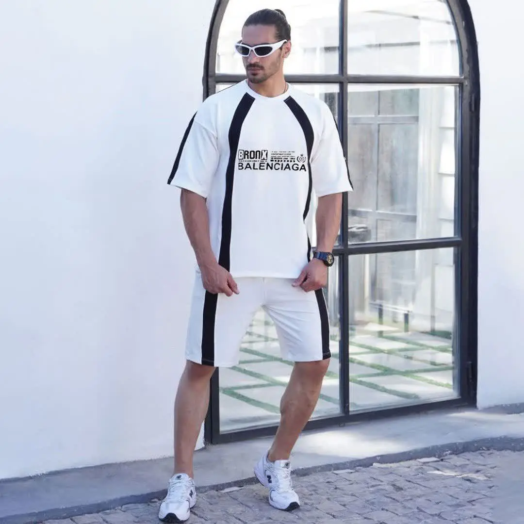 تیشرت و شلوارک Bronx_White مدل ۳۶۴۱ 
