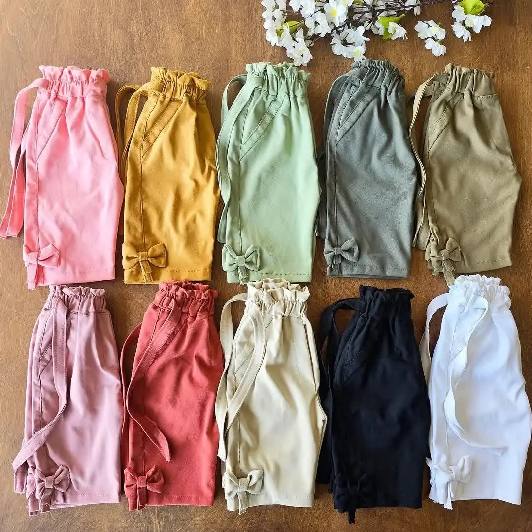 شلوارک کتان مام پاپیون دار
