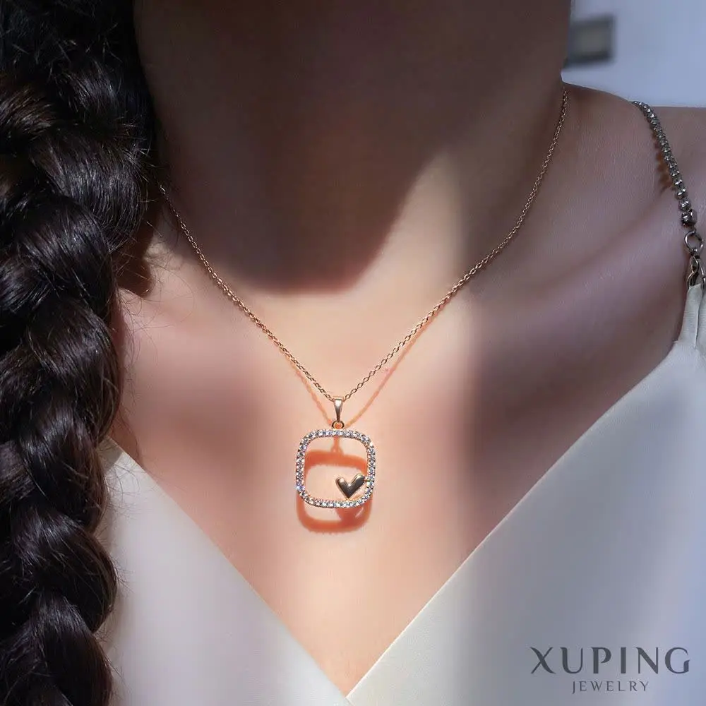 گردنبند قلب قاب نگین از برن...