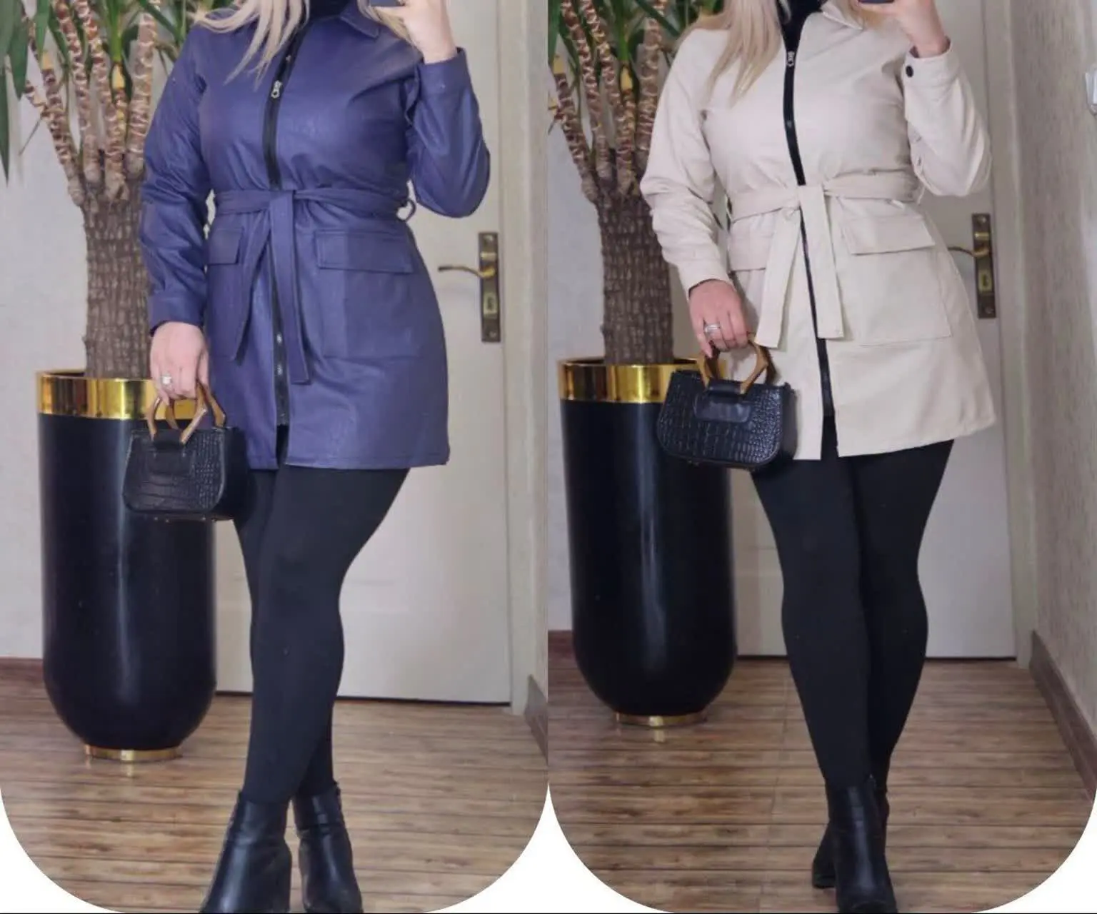 نام: مانتو چرم 
