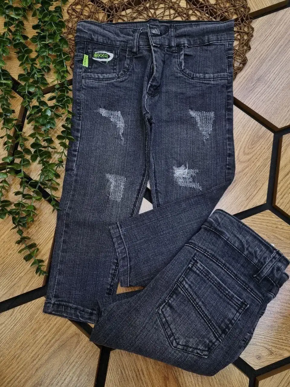 👖شلوار لی راسته کمردار 👫👫