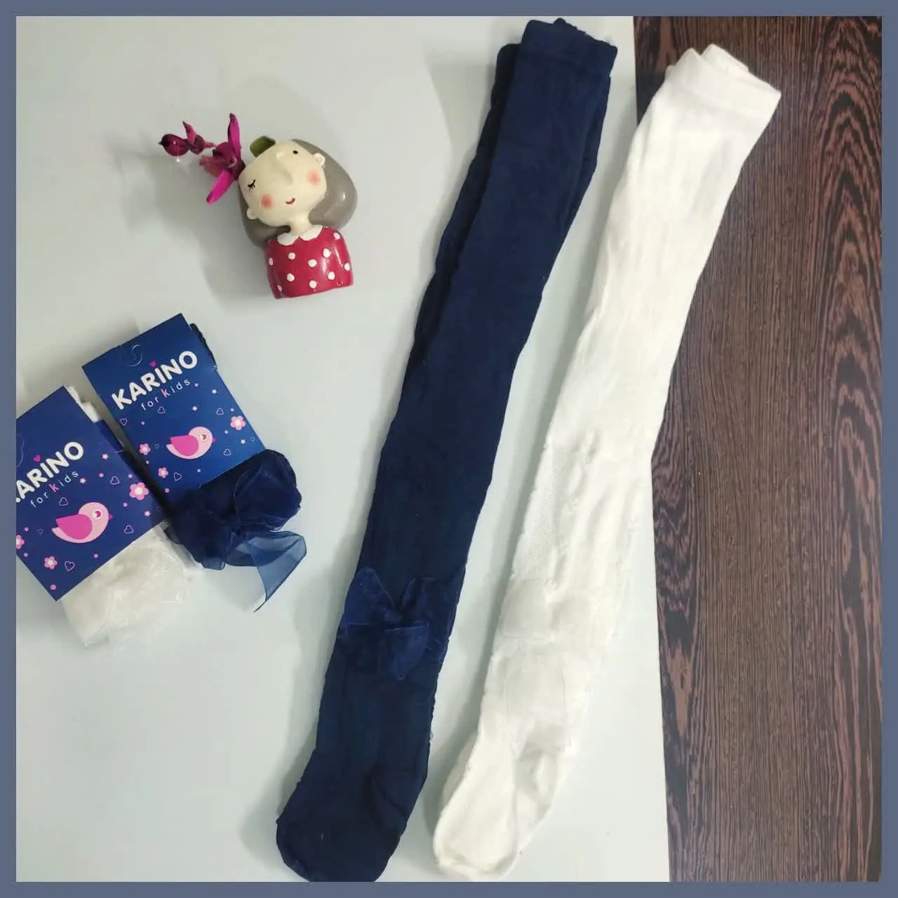 جوراب_شلواری قلبی پاپیون دار مجلسی
