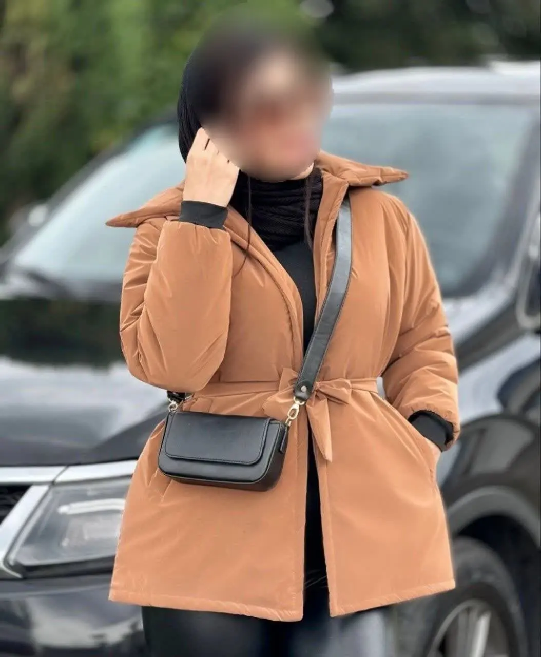 کاپشن بادی کمربنددار