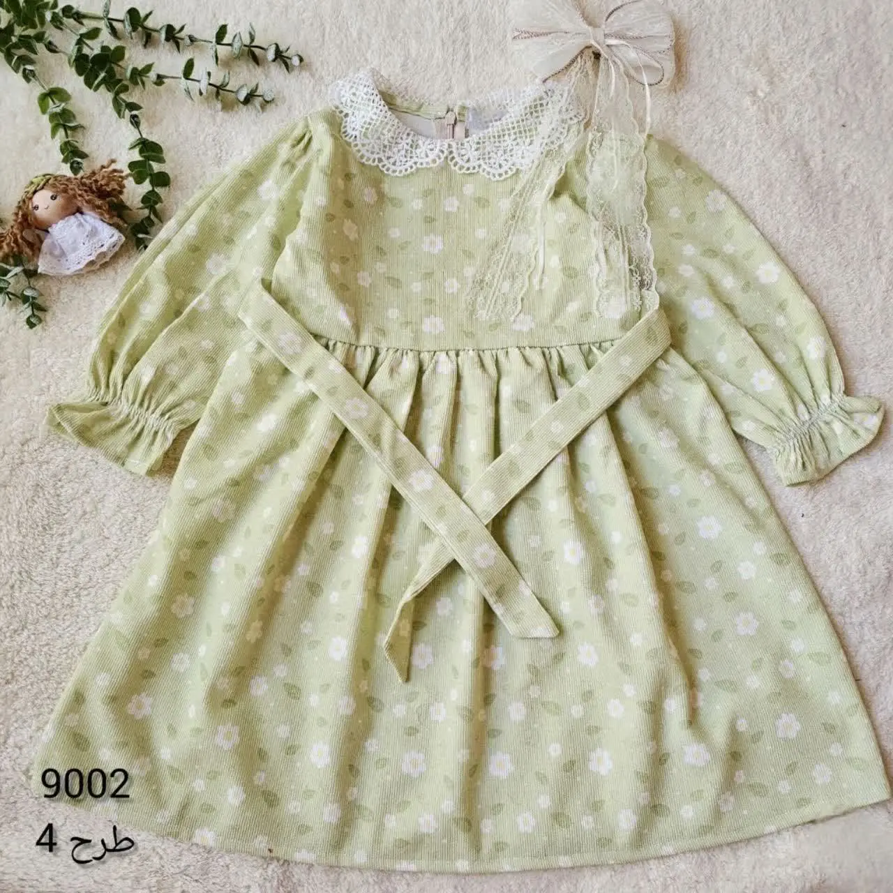 پیراهن مخمل کبریتی سایز ۵۰/۵۵