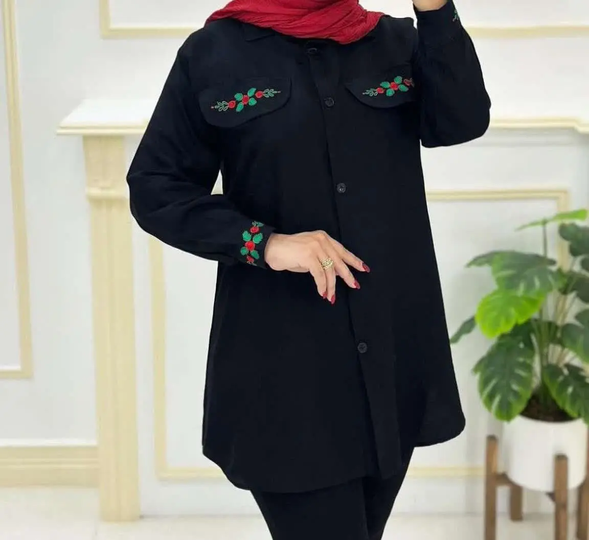 نام: شومیز مانتویی گل رز
