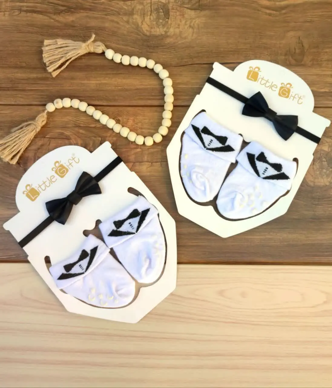 نیم ست پسرانه جوراب و پاپیون
