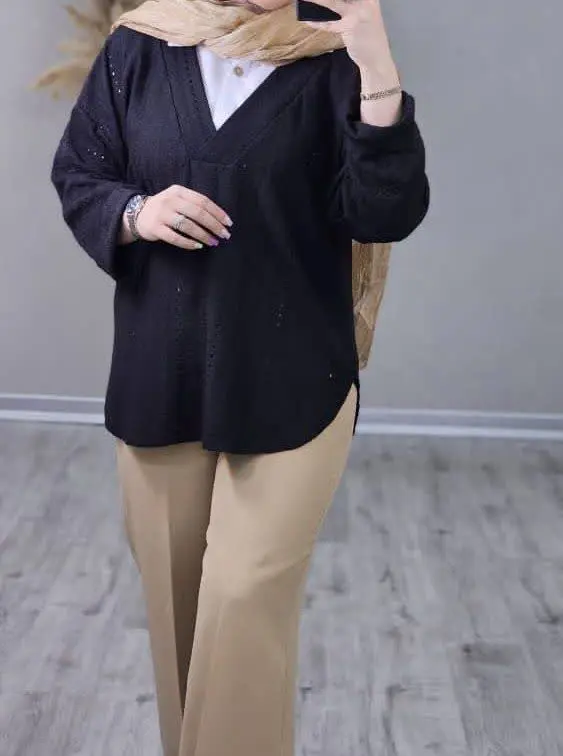 👚 نام: شومیز یقه سفید
