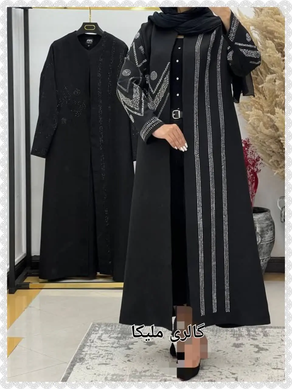 🖋نام: مانتو بلند یقه گرد مجلسی
