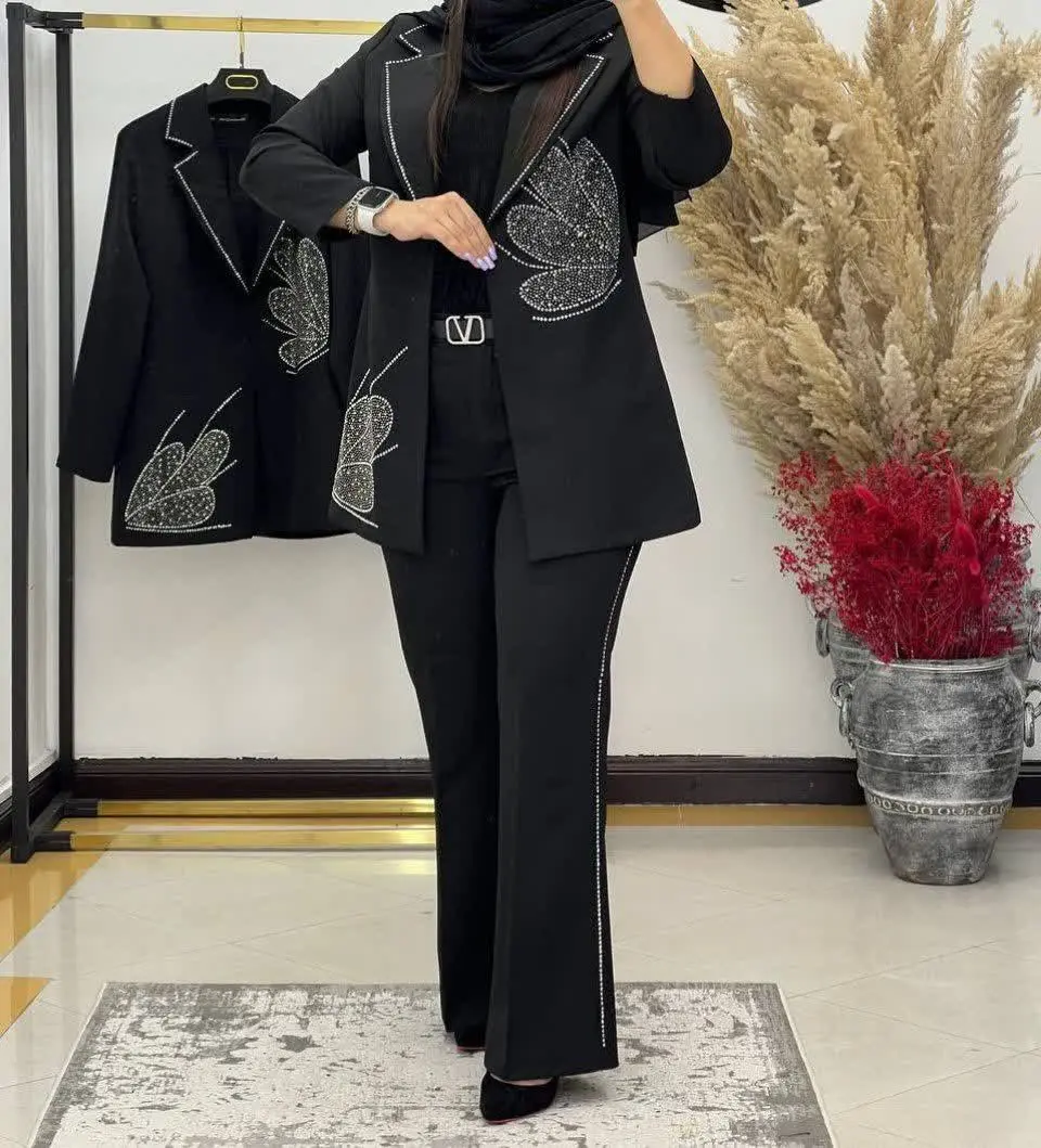 🖋نام: ست کت شلوار مجلسی طرح گل
