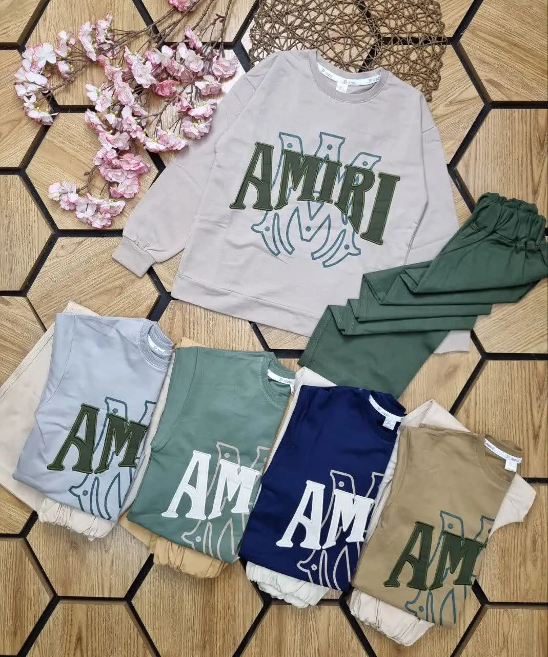 🌺 بلوز با شلوار بگ کتان پسر...