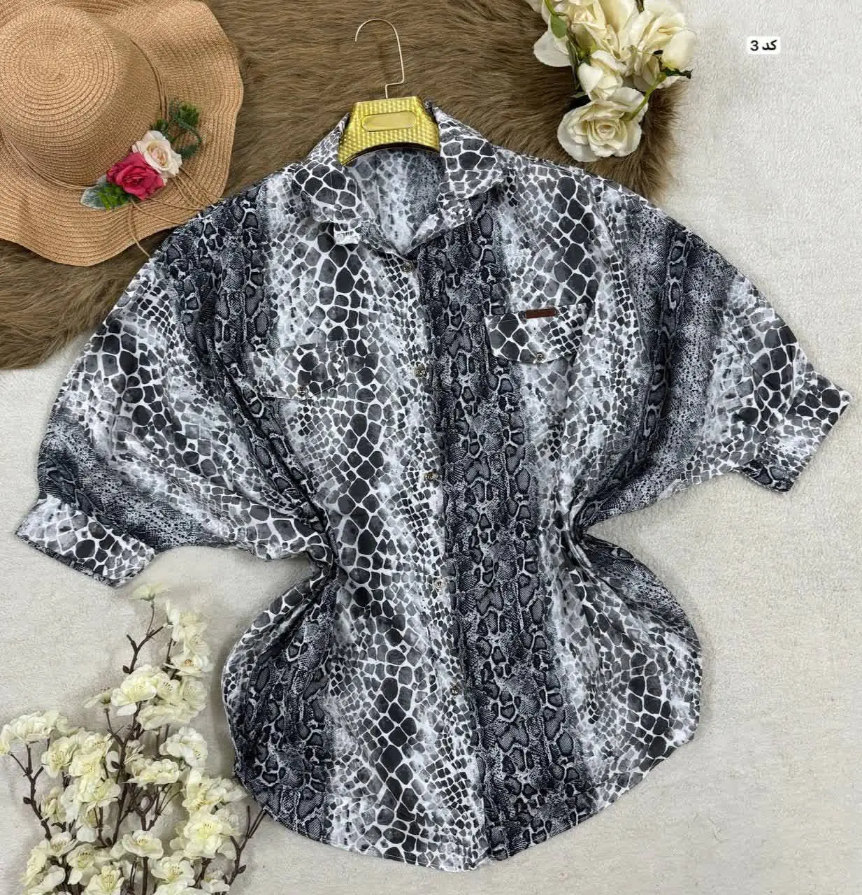 نام: مانتو پانچ طرح دار
