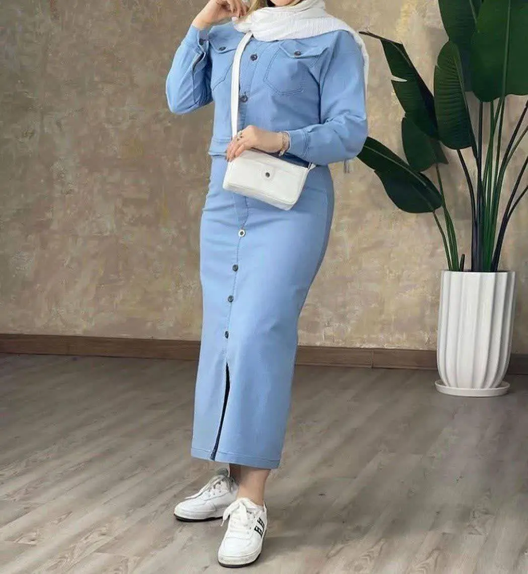 🔹نام: ست دوتیکه کت و دامن لی