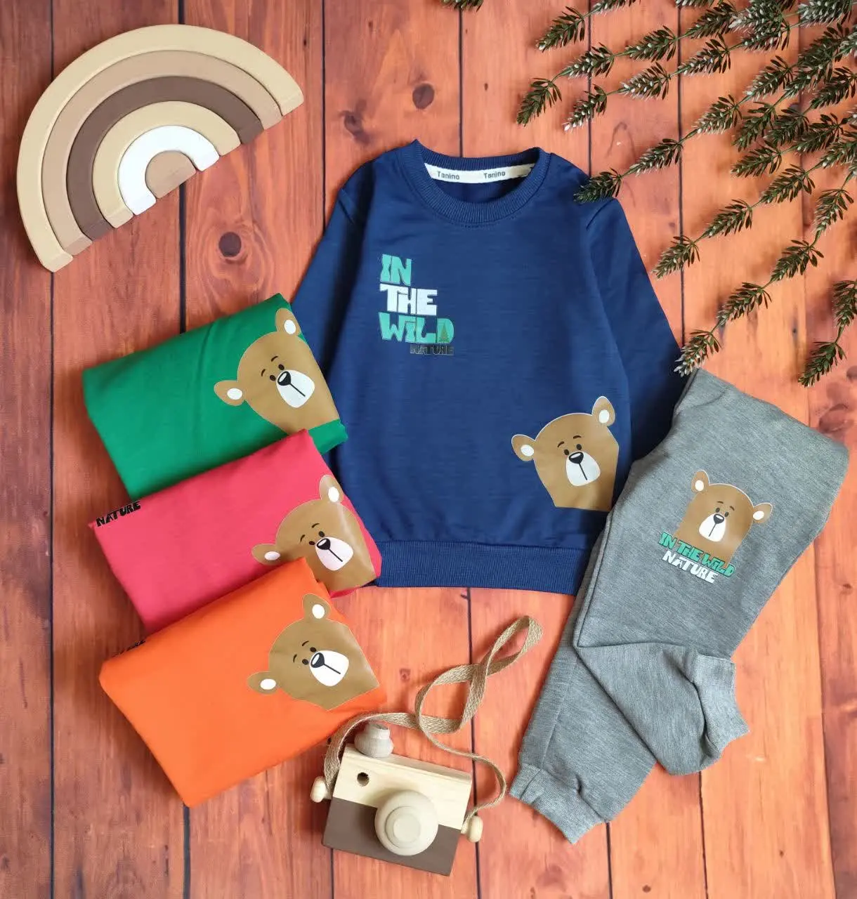 😍ست بلوز و شلوار پسرانه خرس...