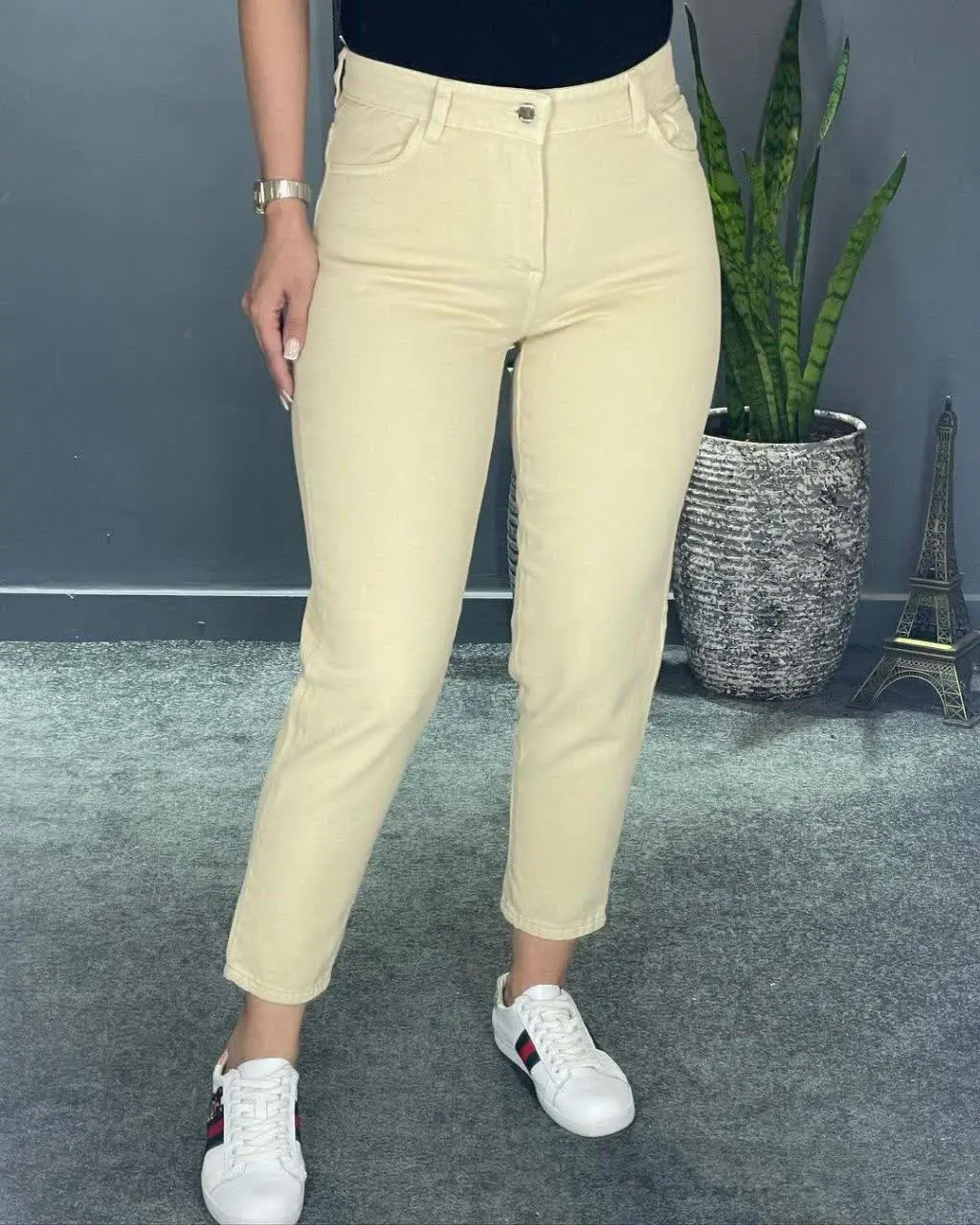 شلوار کتان مام استایل