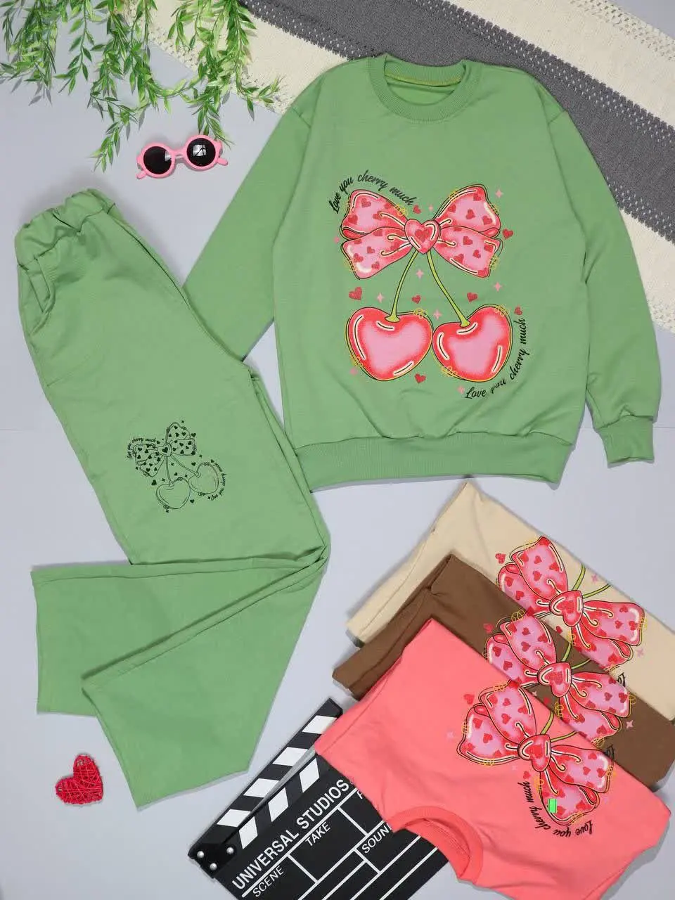 👫بلوز و شلوار دخترانه چاپ پ...