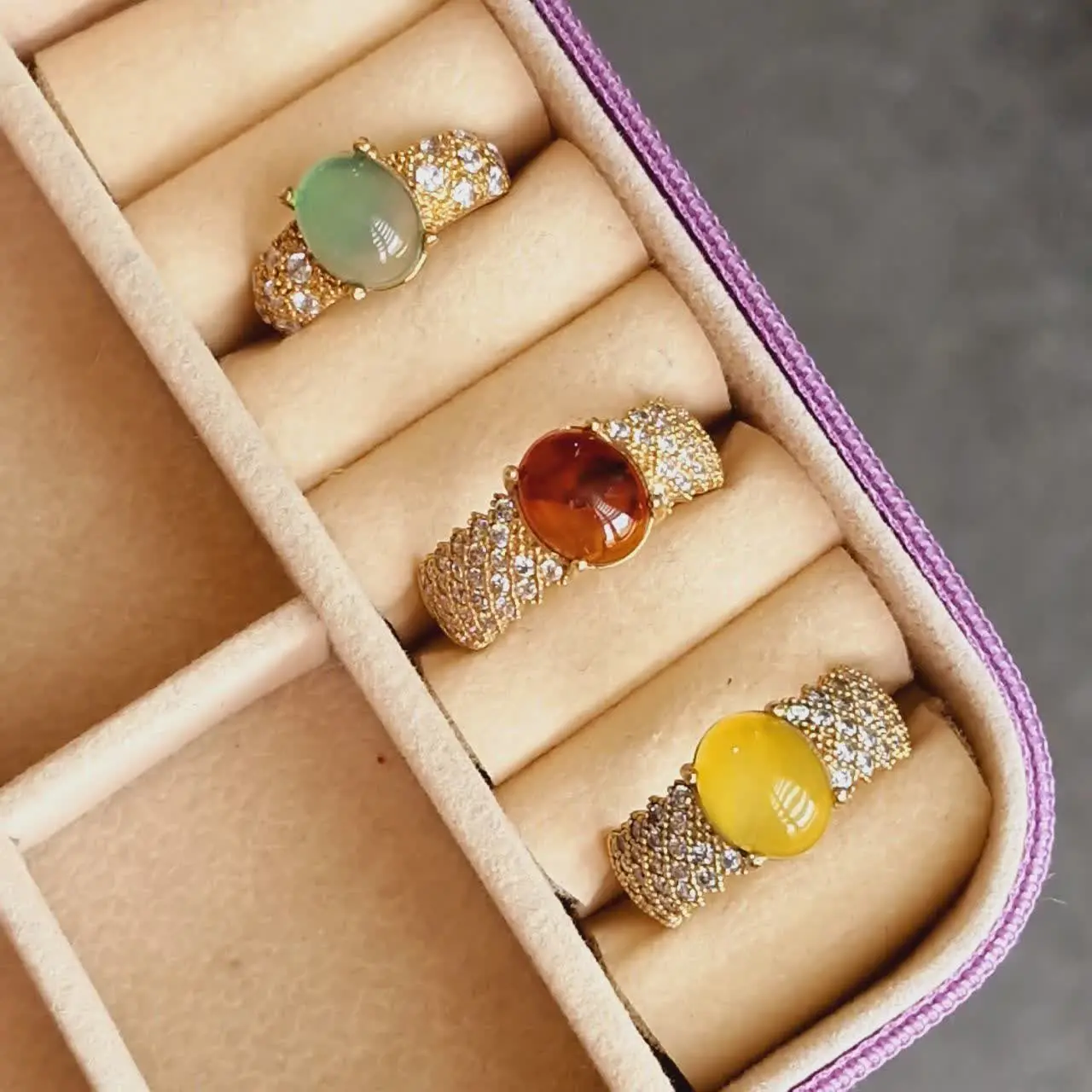 پک عقیق ۳ رنگ 
