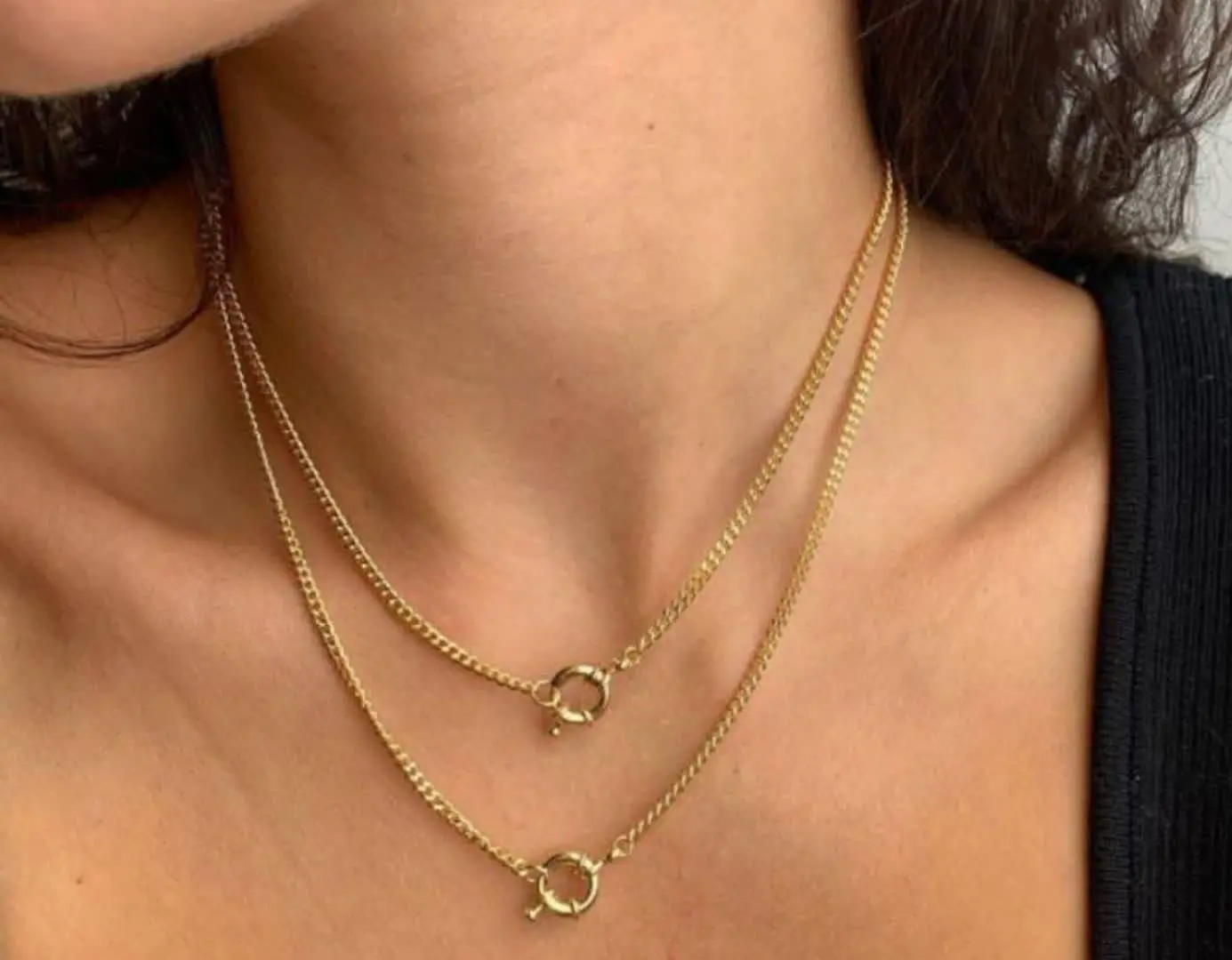 💍گردنبند طرح طلا با قفل ملو...