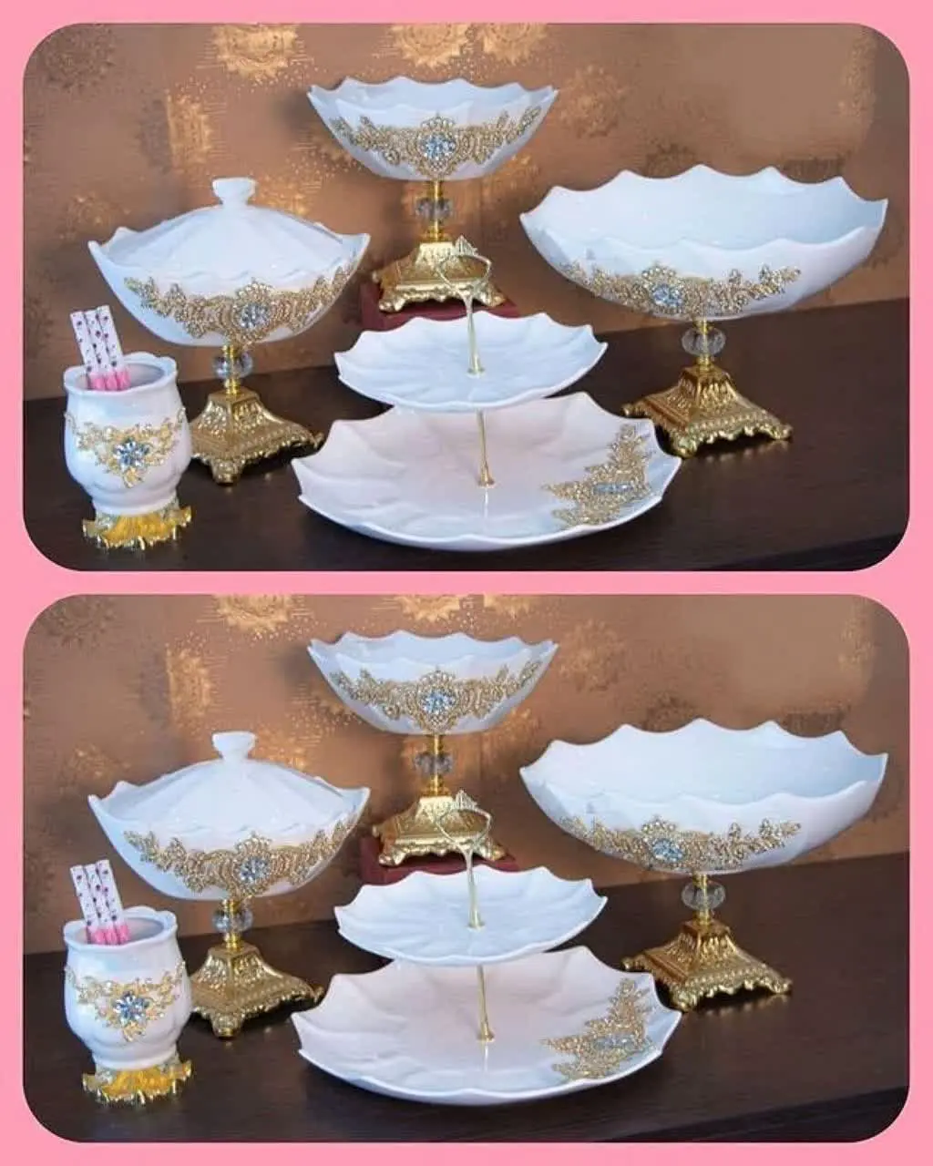 😍سرویس چهارتیکه پذیرایی طرح شایلین
