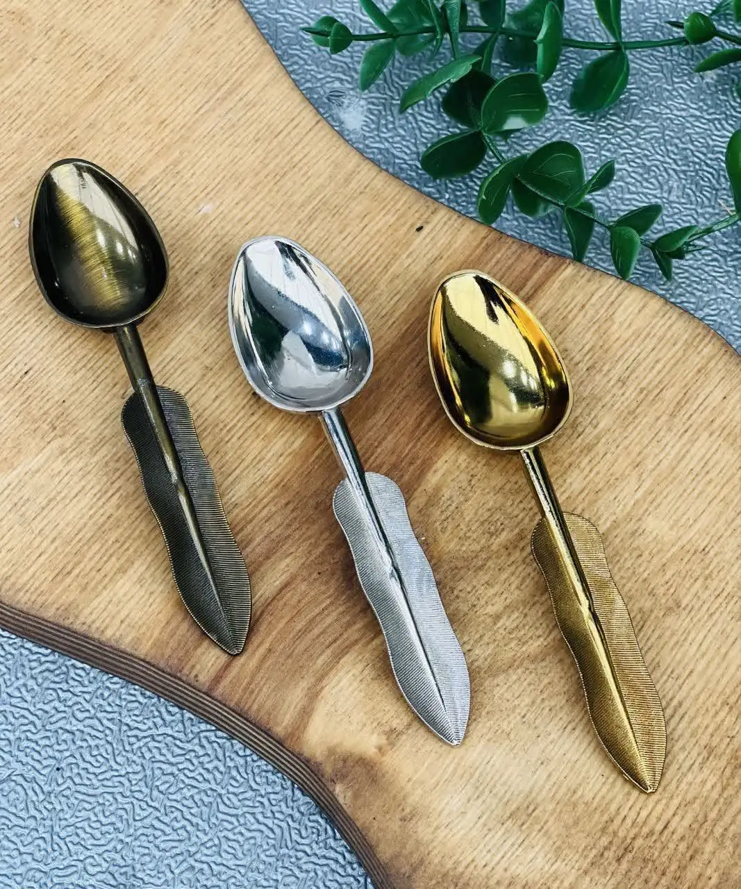 💥قاشق ادویه طرح پر🪶