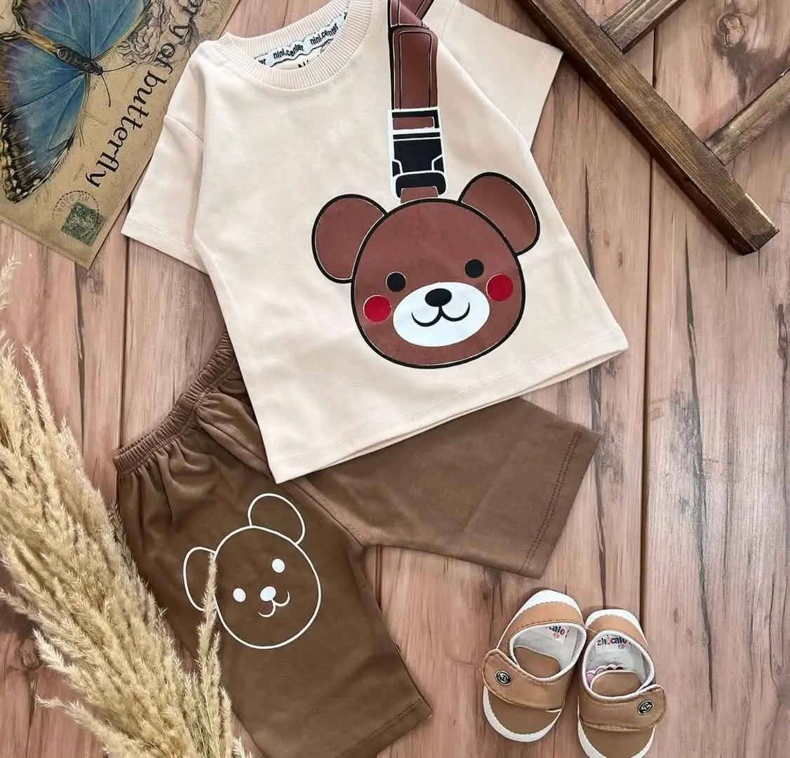 تیشرت شلوارک اسپرت طرح پرطرفدار ✌️✌️
