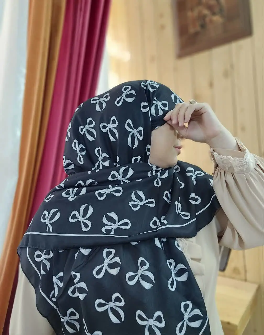 روسری سوپر نخ پاپیونی