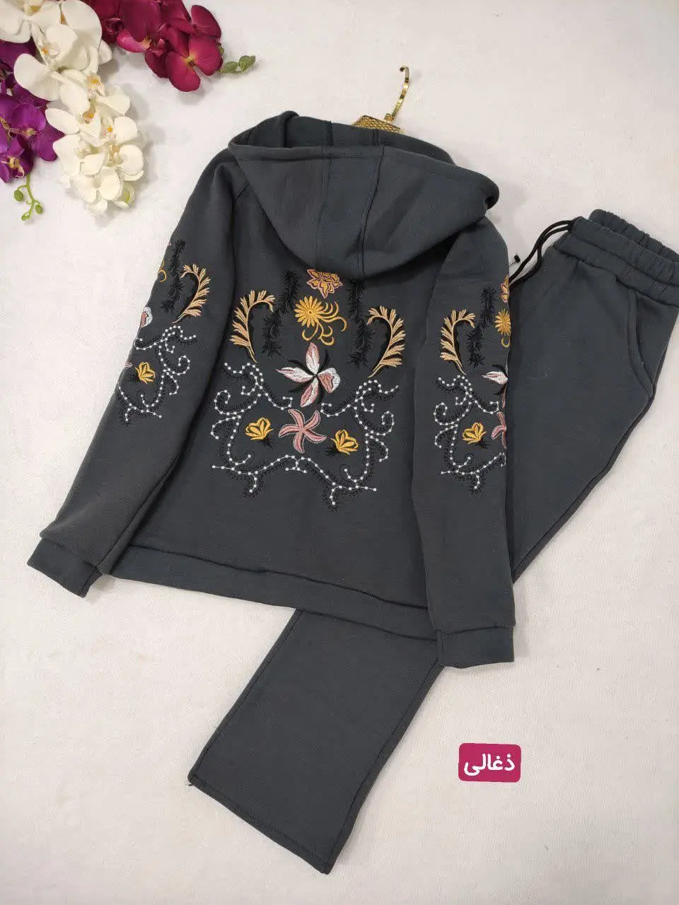 🍃نام: ست سویشرت شلوار گلدوزی ستایش
