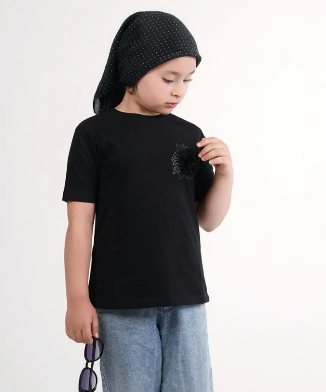 ⬅️ تی شرت تونیک دخترانه مشکی
