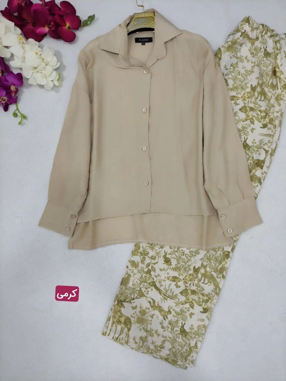 🍃نام: ست شومیز و شلوار روناک
