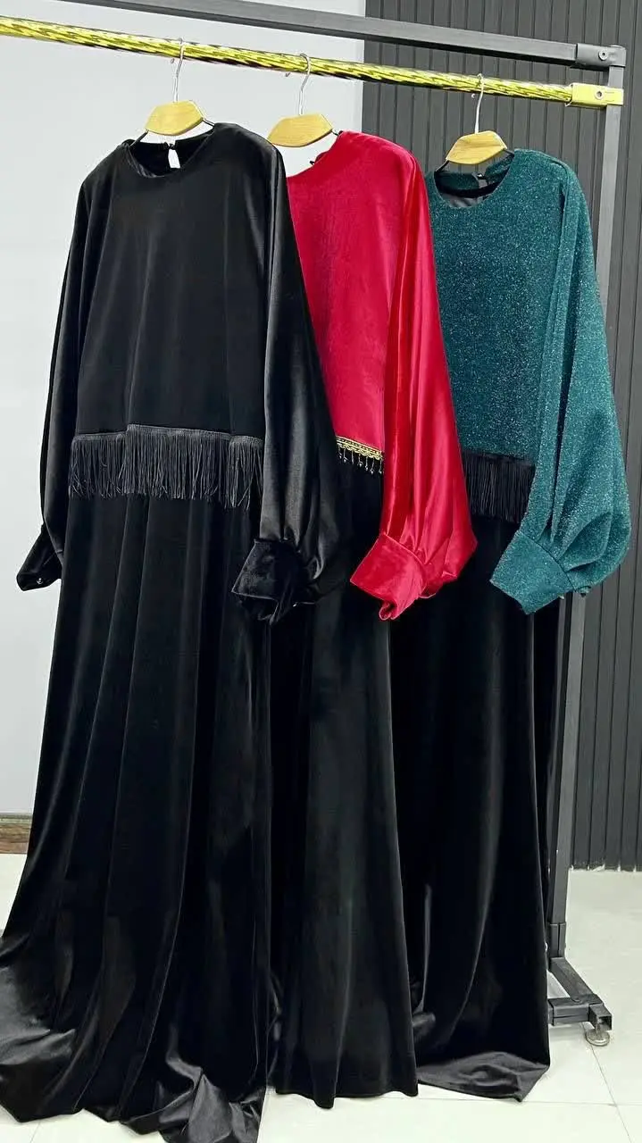 ✨ مانتو مخمل مجلسی دوتیکه ل...