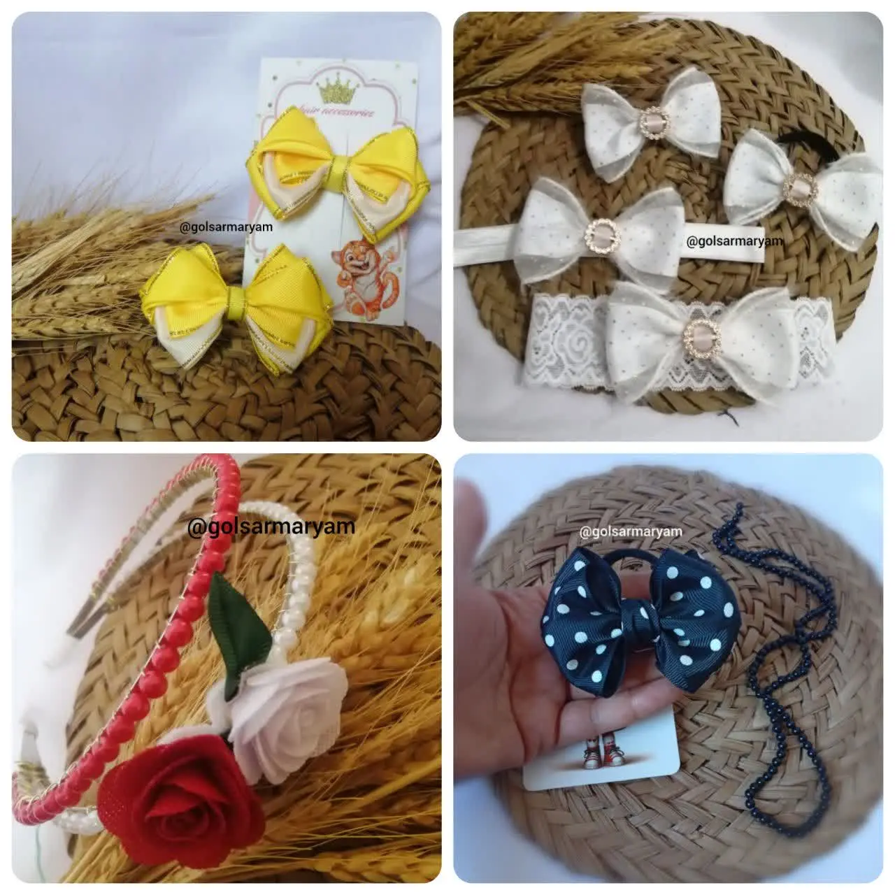 🎀ترند ترین ست گلسر پاپیونی