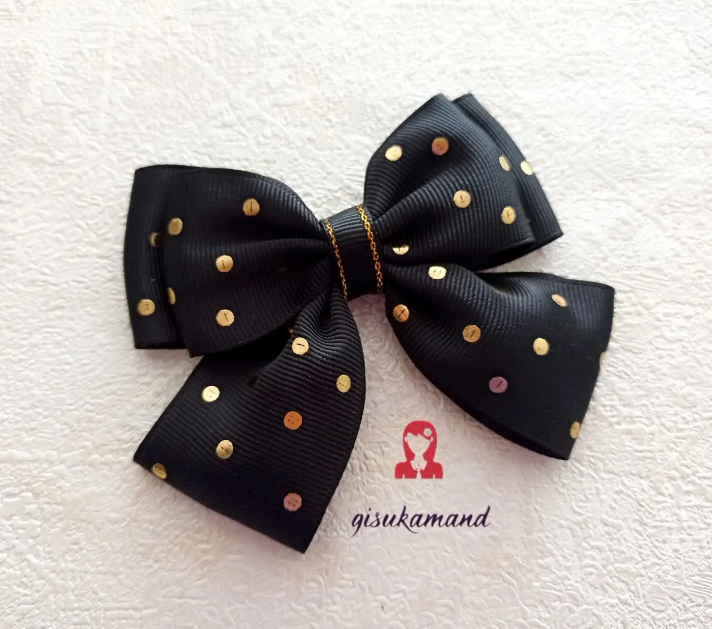 گلسر پاپیون طلا کوب 
