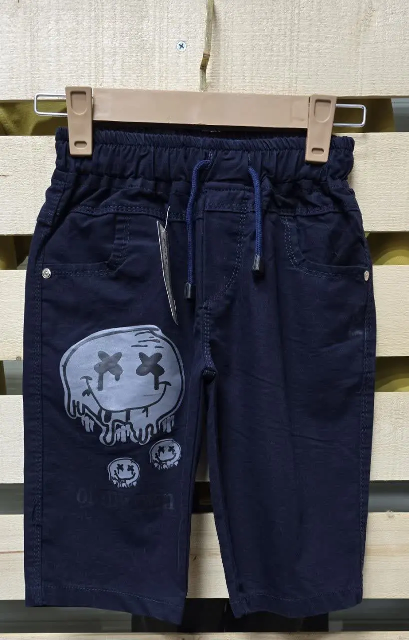 ♨️شلوارک کتان اسپرت سرمه ای😍