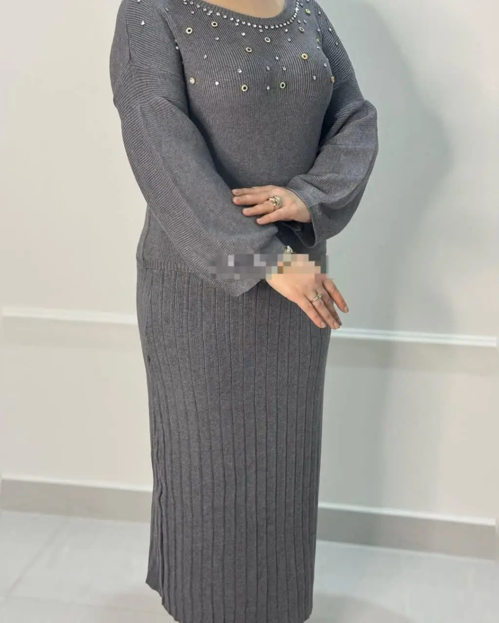 بلوز دامن ریز بافت🧶
