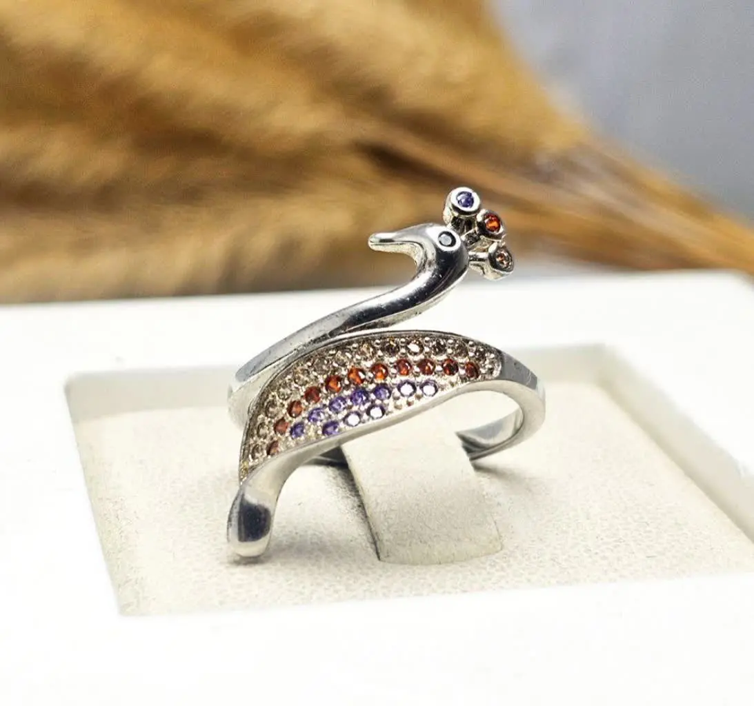 💎انگشترزنانه طرح طاووس