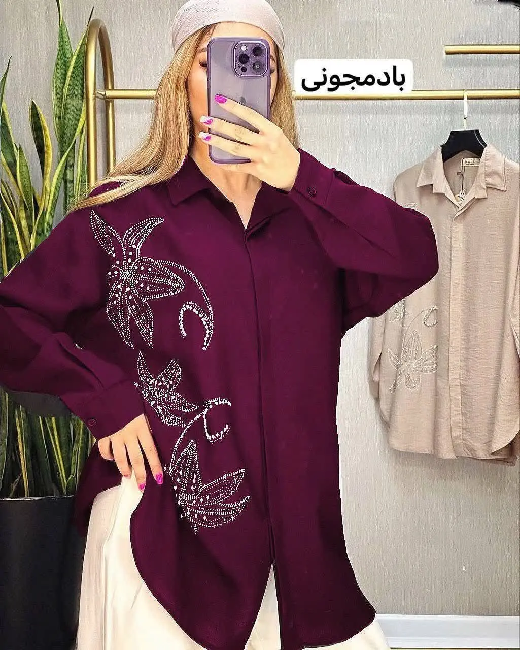 شومیز مانتویی سه گل⚜️ 
