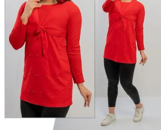 #تونیک کراواتی کتی مرواریدی 💫 پرفروش ❣️
