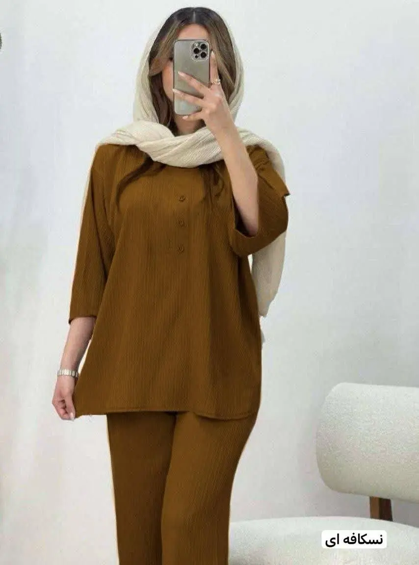 🌙نام: ست تونیک شلوار سه دکم...