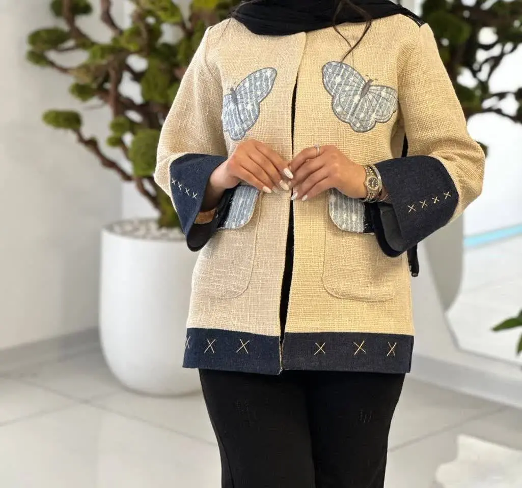 🌸لینن کنفی مدل پروانه
