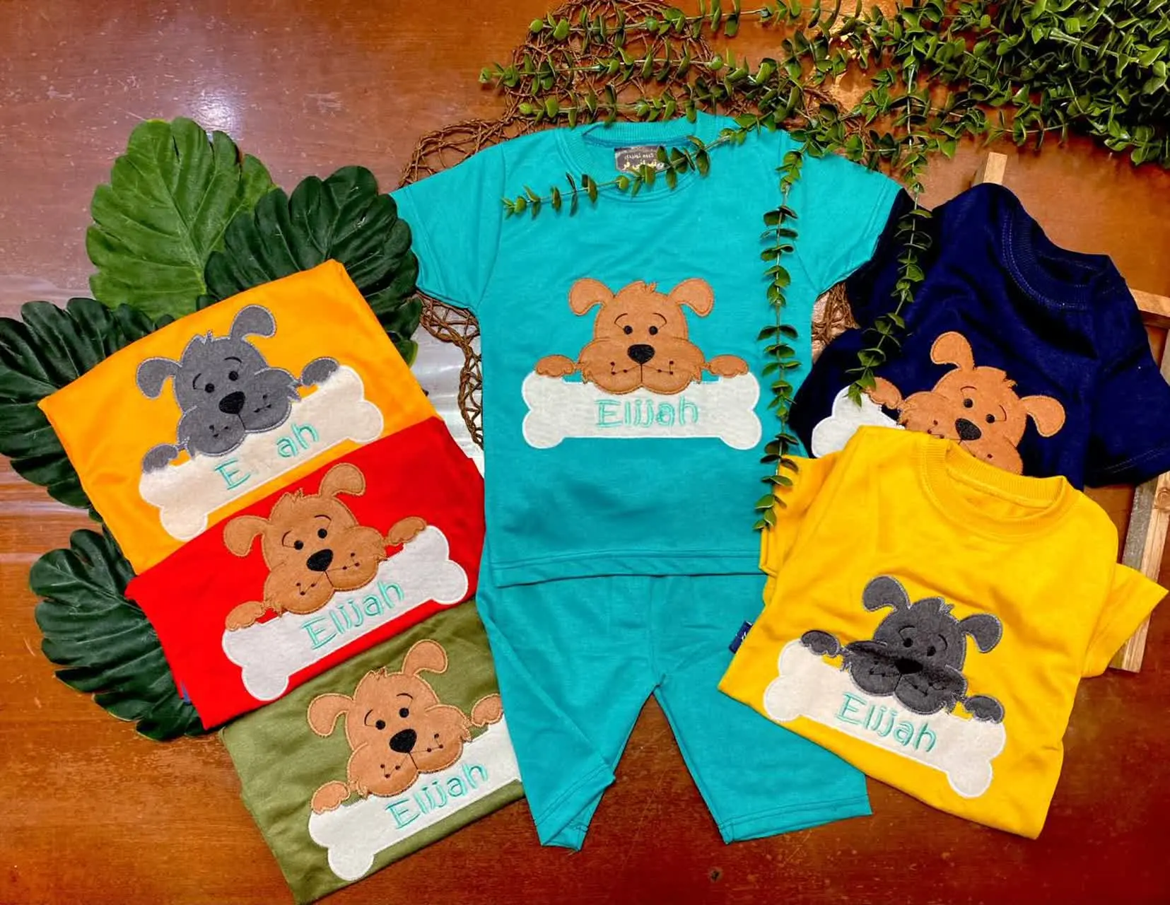 🧶پسرانه 🧶 تیشرت شلوارک تیکه دوزی
