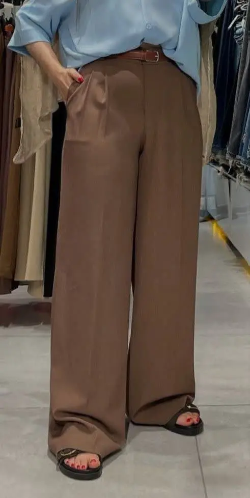 ❤️شلوار بگ پاییزه میله ای