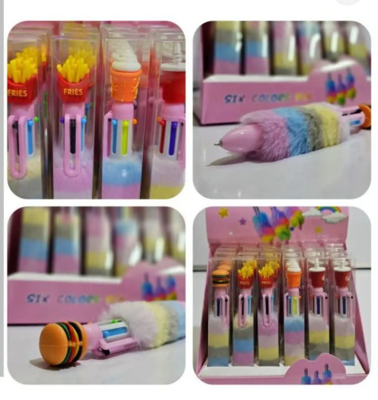 خودکار ۶ رنگ فانتزی پولیشی
