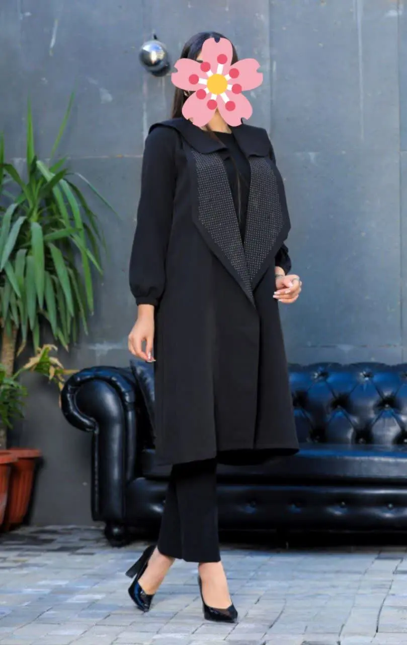 🖋نام: مانتو بلند یقه نگینی
